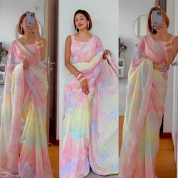 Chinon Silk Sequence Work Saree